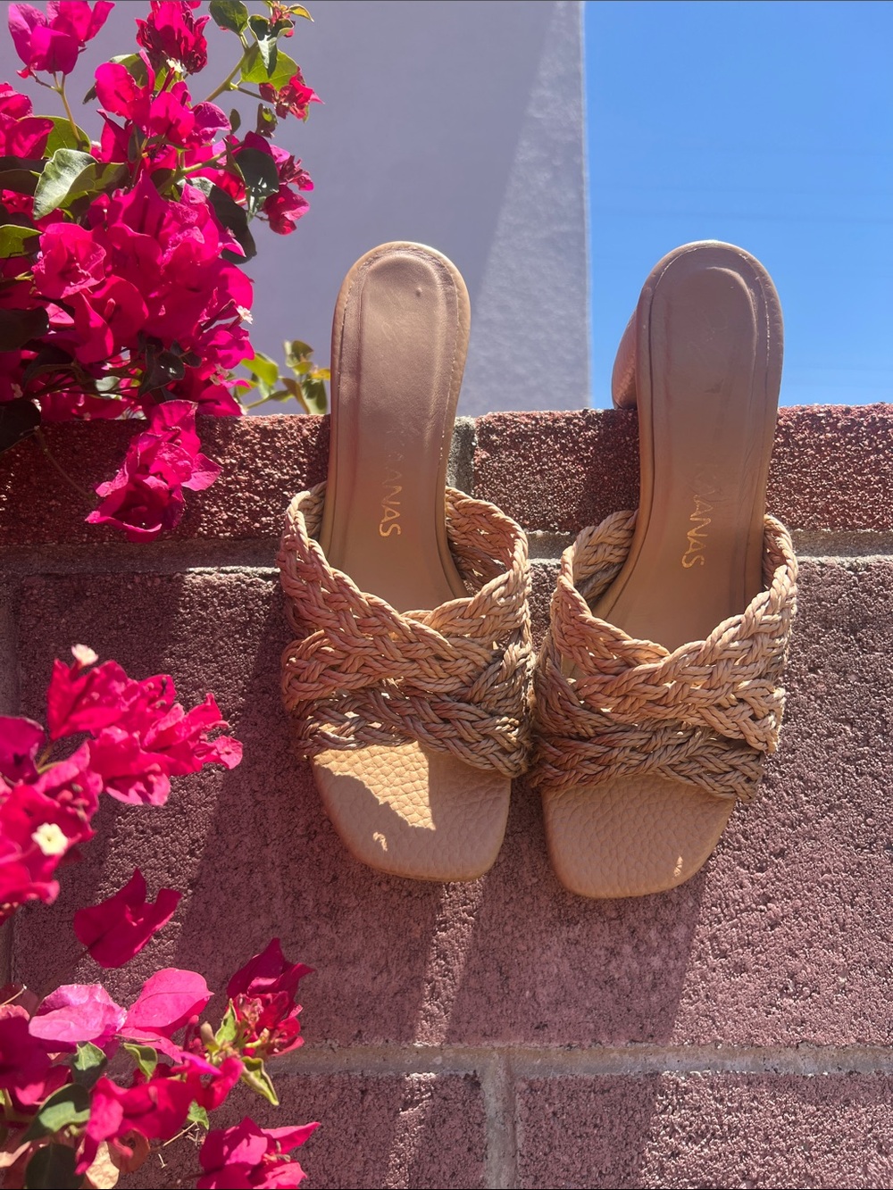 8 | Kaanas x Jessie James Decker | Braided Slide Mules in Tan
